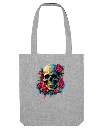 Skull N' Roses Heather Grey