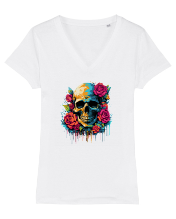 Skull N' Roses White