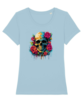 Skull N' Roses Sky Blue