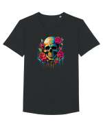 Skull N' Roses Tricou mânecă scurtă guler larg Bărbat Skater
