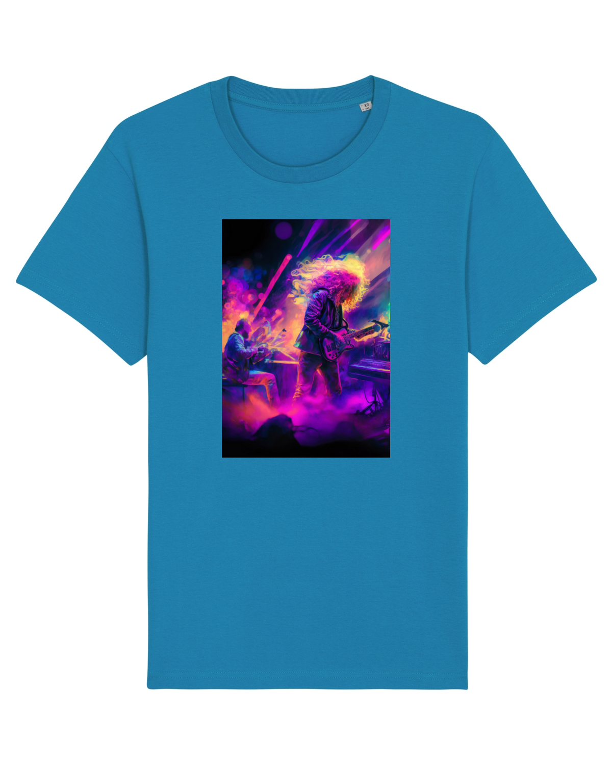 Tricou mânecă scurtă Unisex Rocker Azur