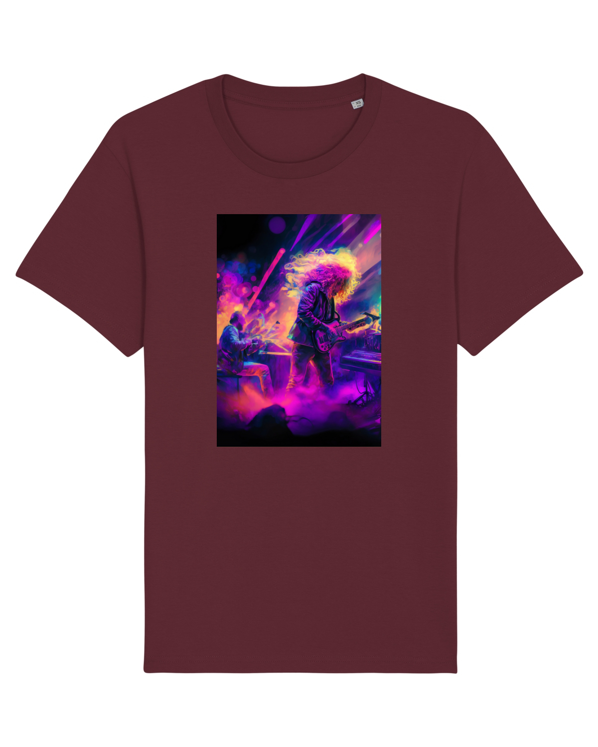 Tricou mânecă scurtă Unisex Rocker Burgundy