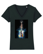 Chitara culori Tricou mânecă scurtă guler V Damă Evoker