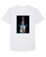 Chitara culori Tricou mânecă scurtă guler larg Bărbat Skater