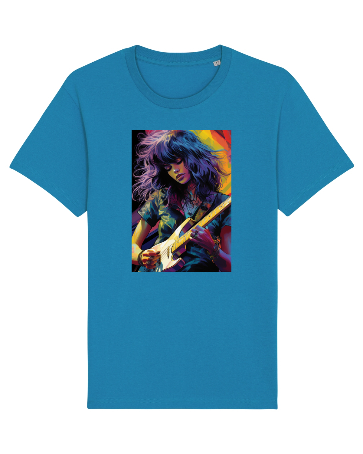 Tricou mânecă scurtă Unisex Rocker Azur