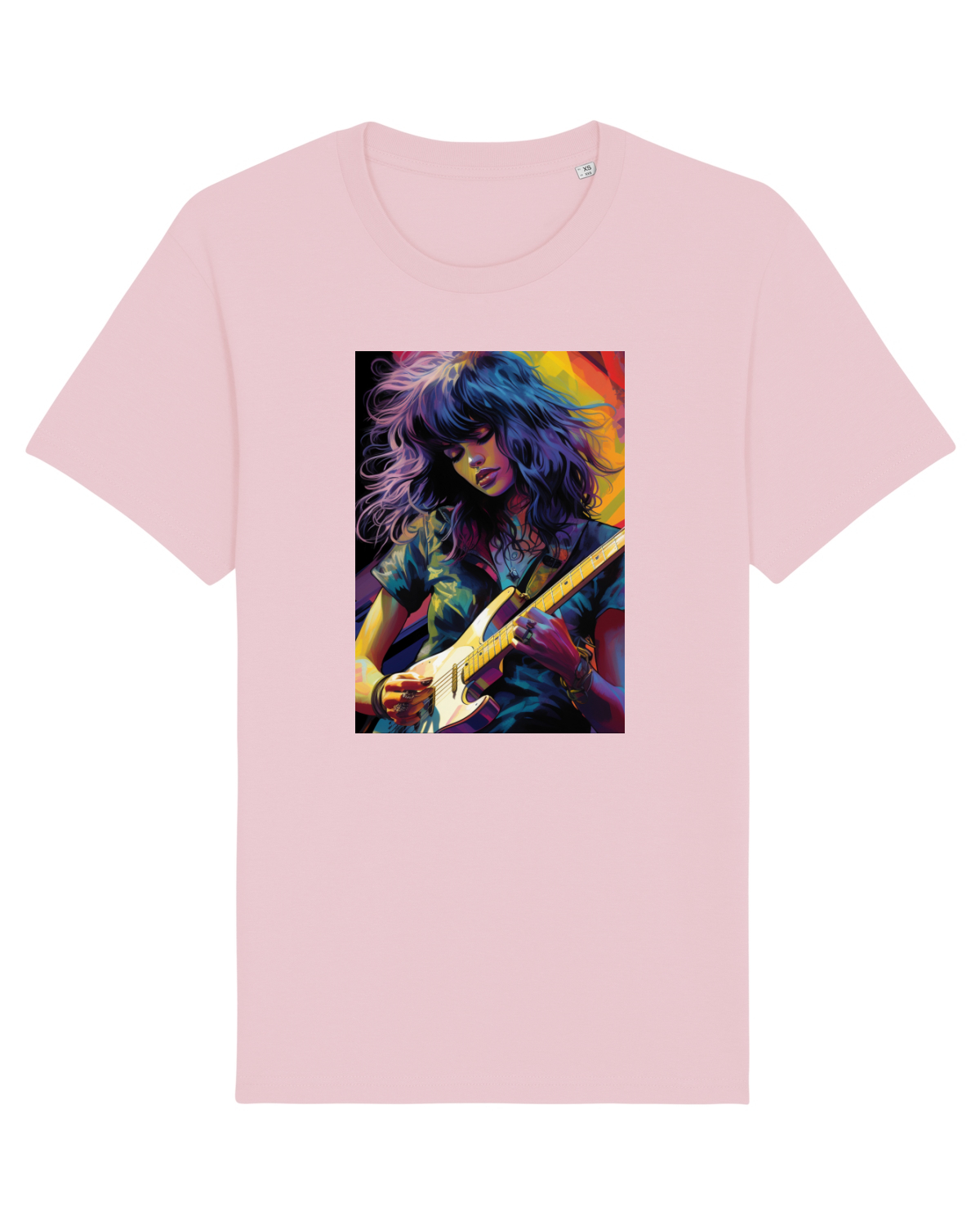 Tricou mânecă scurtă Unisex Rocker Cotton Pink
