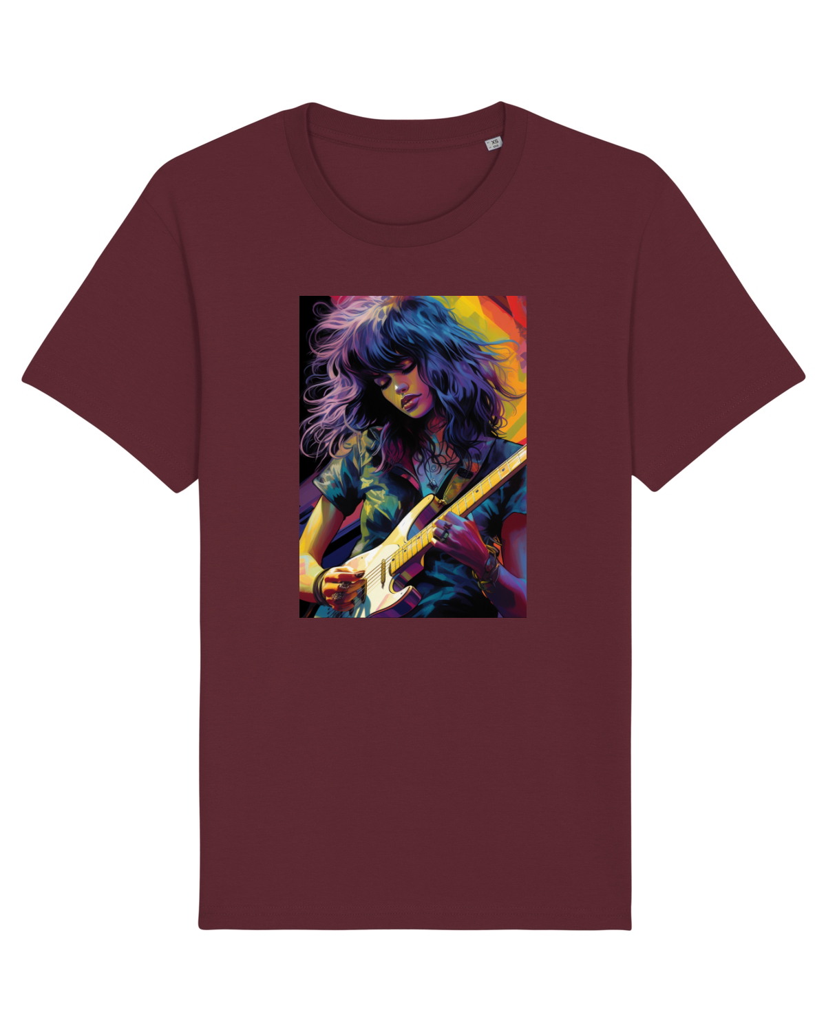 Tricou mânecă scurtă Unisex Rocker Burgundy