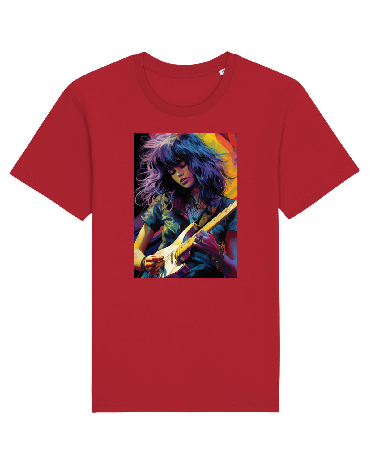 Tricou mânecă scurtă Unisex Rocker Red