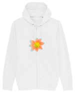 Floare desen Hanorac cu fermoar Unisex Connector