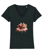 Trandafir ofilit Tricou mânecă scurtă guler V Damă Evoker