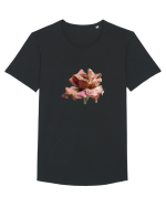 Trandafir ofilit Tricou mânecă scurtă guler larg Bărbat Skater