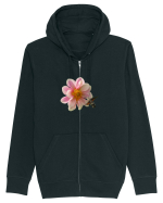 Floare si fluture Hanorac cu fermoar Unisex Connector