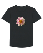 Floare si fluture Tricou mânecă scurtă guler larg Bărbat Skater