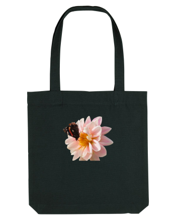 Floare si fluture colorat Black