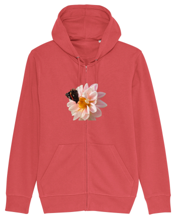 Floare si fluture colorat Carmine Red