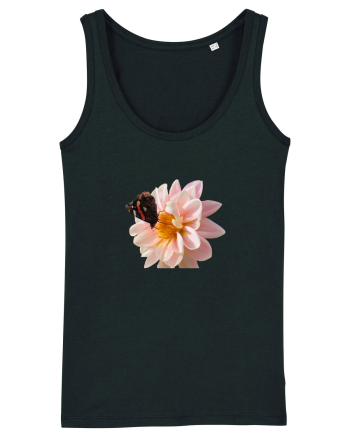 Floare si fluture colorat Black