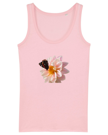Floare si fluture colorat Cotton Pink