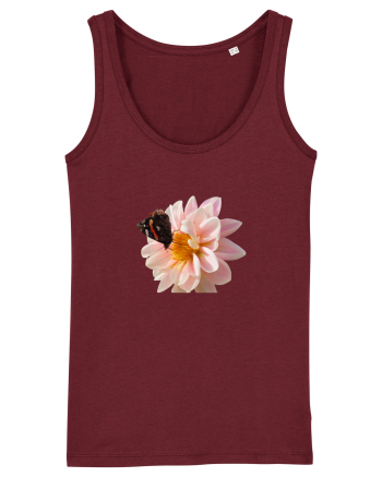 Floare si fluture colorat Burgundy