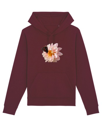 Floare si fluture colorat Burgundy
