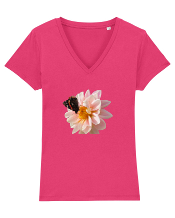 Floare si fluture colorat Raspberry