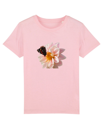 Floare si fluture colorat Cotton Pink