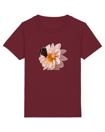 Floare si fluture colorat Burgundy