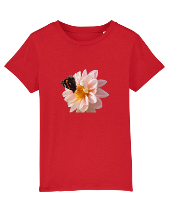 Floare si fluture colorat Red