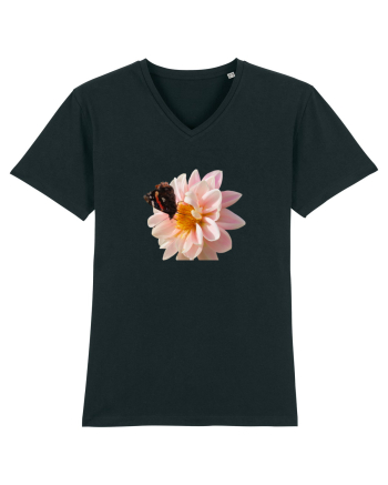 Floare si fluture colorat Black