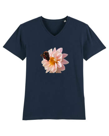 Floare si fluture colorat French Navy