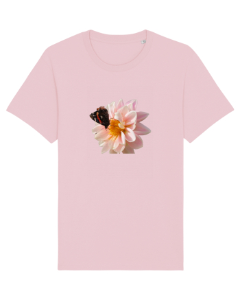 Floare si fluture colorat Cotton Pink