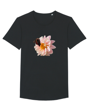 Floare si fluture colorat Black