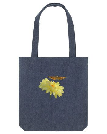 Floare si fluture in zbor Midnight Blue