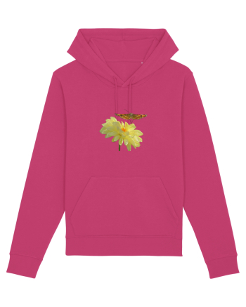 Floare si fluture in zbor Raspberry