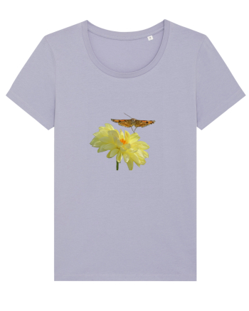 Floare si fluture in zbor Lavender