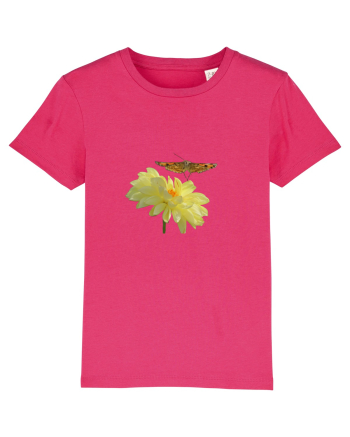 Floare si fluture in zbor Raspberry