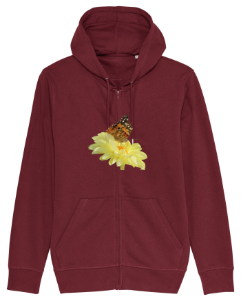 Un fluture si o floare Burgundy