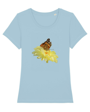 Un fluture si o floare Sky Blue