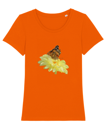 Un fluture si o floare Bright Orange