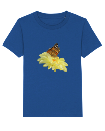 Un fluture si o floare Majorelle Blue