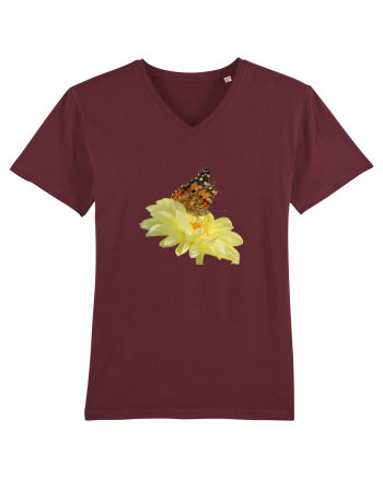 Un fluture si o floare Burgundy