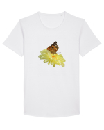 Un fluture si o floare Tricou mânecă scurtă guler larg Bărbat Skater