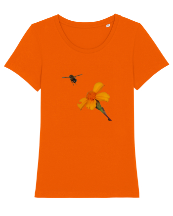 Floare si o albinuta Bright Orange