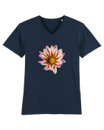 Floare in culori Tricou mânecă scurtă guler V Bărbat Presenter