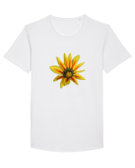 Floare galbena Tricou mânecă scurtă guler larg Bărbat Skater