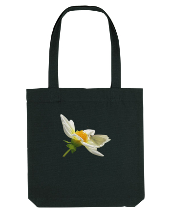 Floare si fluture alb Black