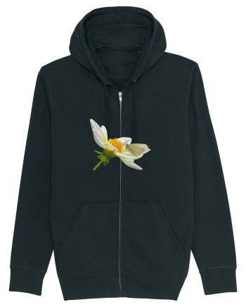 Floare si fluture alb Black