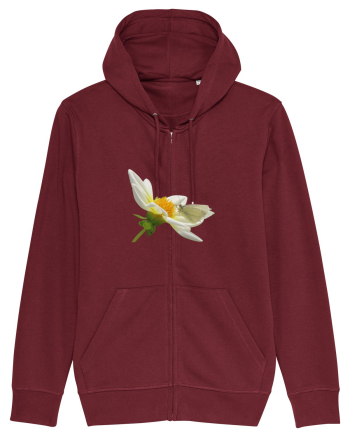Floare si fluture alb Burgundy