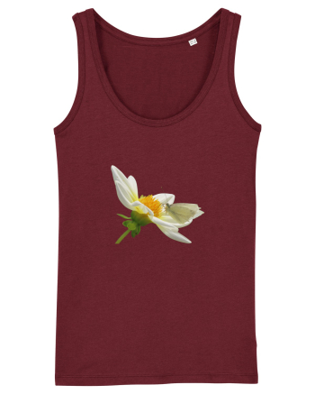 Floare si fluture alb Burgundy
