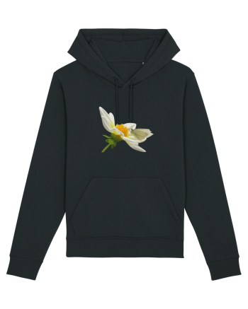 Floare si fluture alb Black