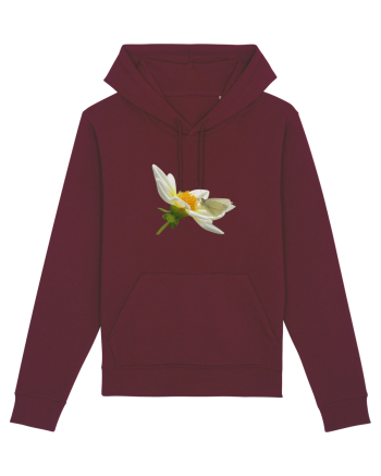 Floare si fluture alb Burgundy
